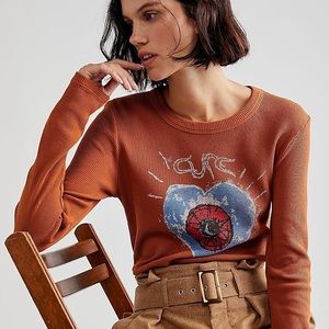 Free People The Cure Heart Shrunk Longsleeve